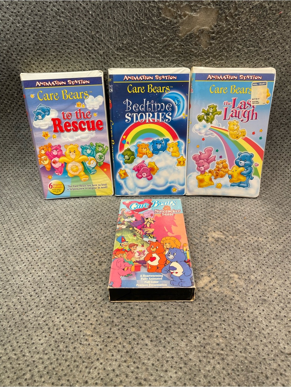 Vintage Care Bear VHS Tapes Lot 4 with 1 Sealed Animation Station Tested